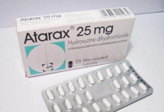 Атаракс - инструкция по применению таблеток и раствора, показания, состав, побочные эффекты, аналоги и цена